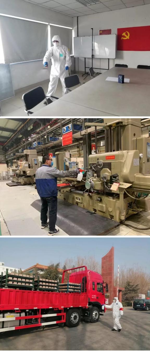 公共區(qū)域、生產(chǎn)車間：消毒、消毒、消毒